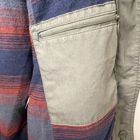 VTG LL Bean Khaki Fireside Field Jacket Barn Chore Coat Flannel Lined Women XL - Picture 13 of 16